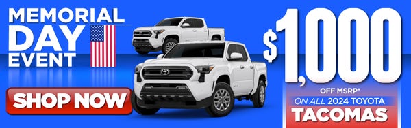 ALL New 2024 Toyota Tacomas $1,000 OFF MSRP*